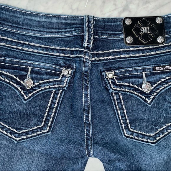 Miss Me Women's Skinny Jeans - Dark Blue Bling size 28 - Picture 1 of 12